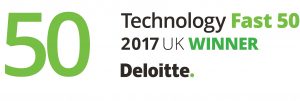 Graphic highlighting Wealth Dynamix's inclusion in the Deloitte Technology Fast 50 (2017)