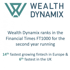 Graphic showing Wealth Dynamix's inclusion in the Financial Times' FT1000