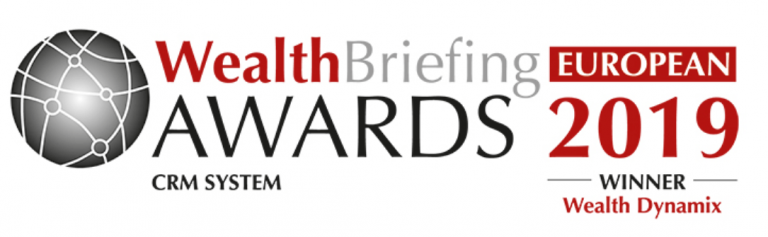 Wealth Briefing Awards 2019 winners logo featuring Wealth Dynamix